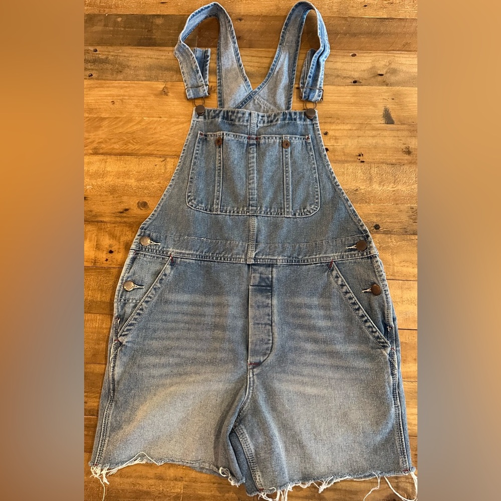 Free People We The Free Denim Shortalls Size 27